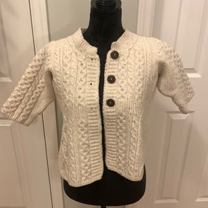Vintage Kilronan Ireland Merino Wool 3/4 Sleeve/ Short Sleeve Cardigan- Size S